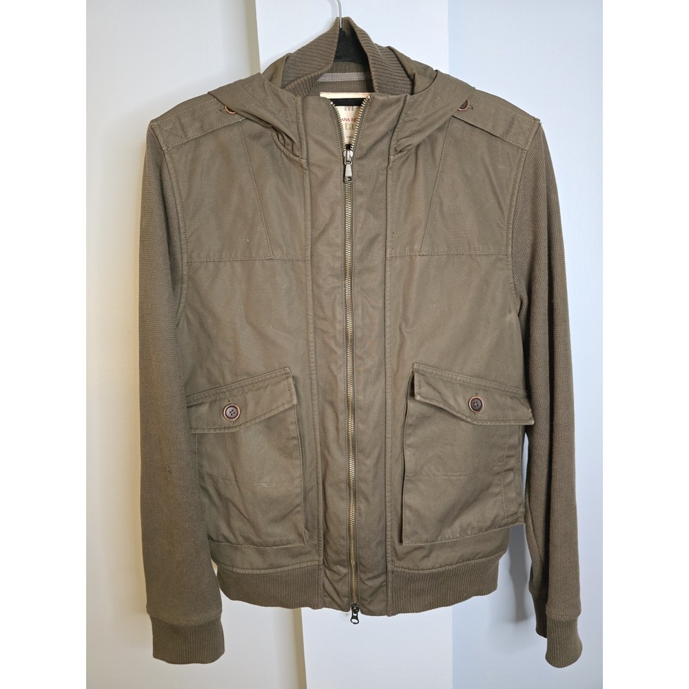 Banana‎ Republic Heritage Collection Jacket GREEN hooded MEN M Safari Bomber